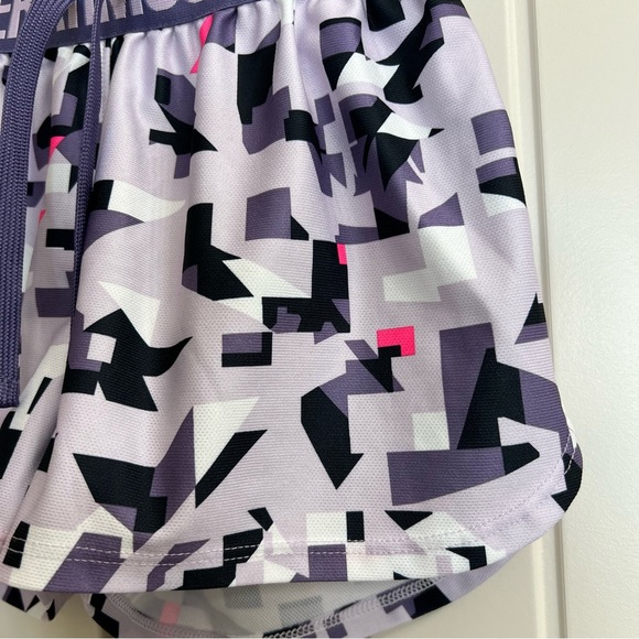 Under Armour Girls Play Up Printed Shorts in Purple, Size S - Picture 3 of 7